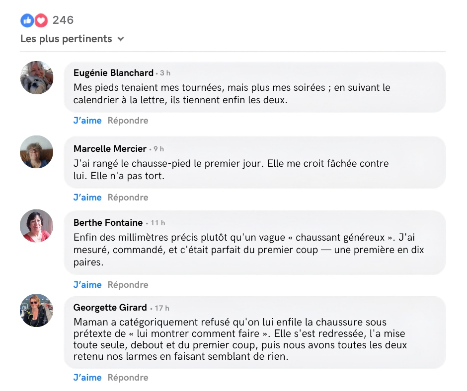 Cliente Mira confort souriante en ville