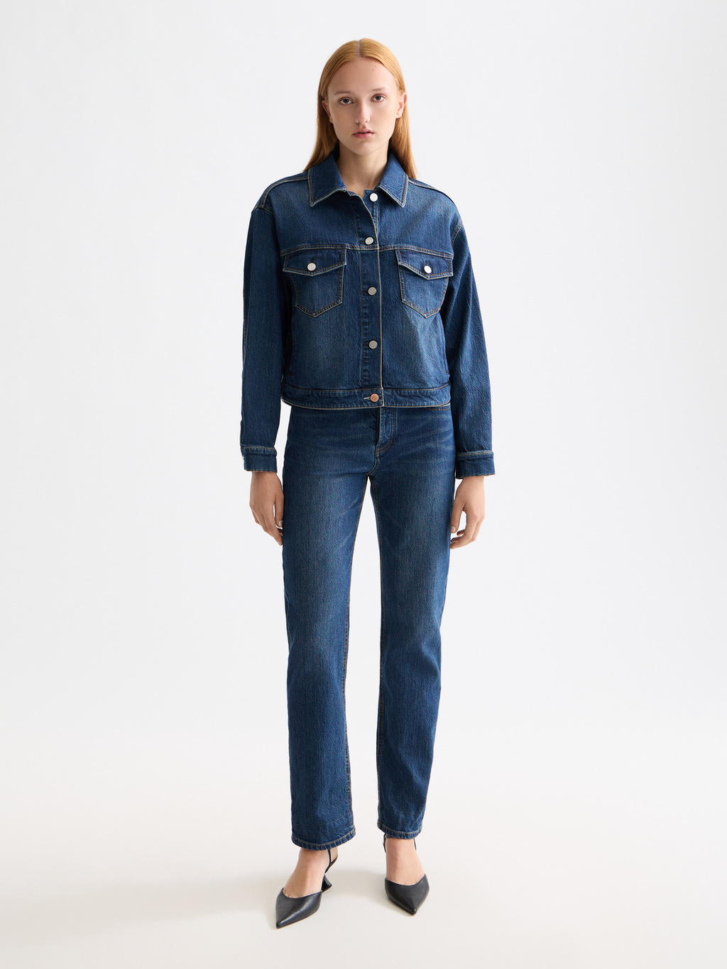 The Sky Women's Long Jeans - Straight Leg - Let It Rain 750